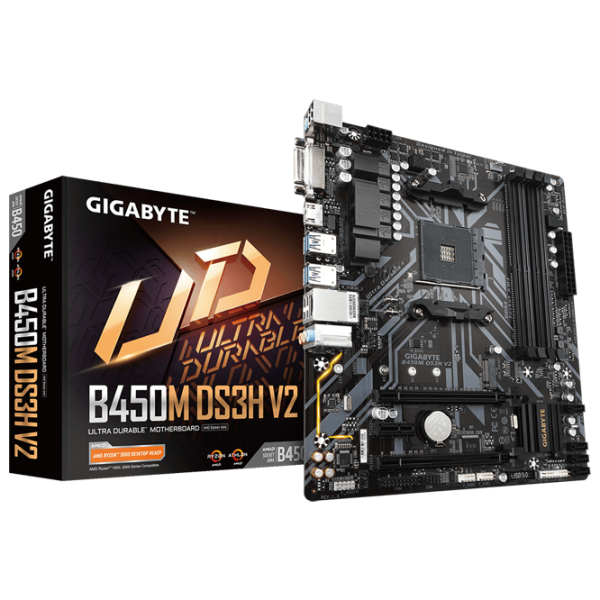 Материнская плата Gigabyte B450M DS3H V2 1.0 mATX/ AMD B450 photo 5