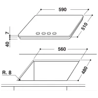 Plită încorporabilă pe gaz Whirlpool GMA 6411/ IX Inox photo 3