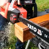 Цепная пила Yato YT-82812 аккумуляторный/ Красный photo 7