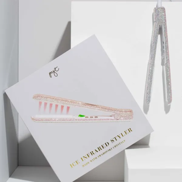 Placă de îndreptat părul PYT Swarovski 150 W/ Crystal White photo 5