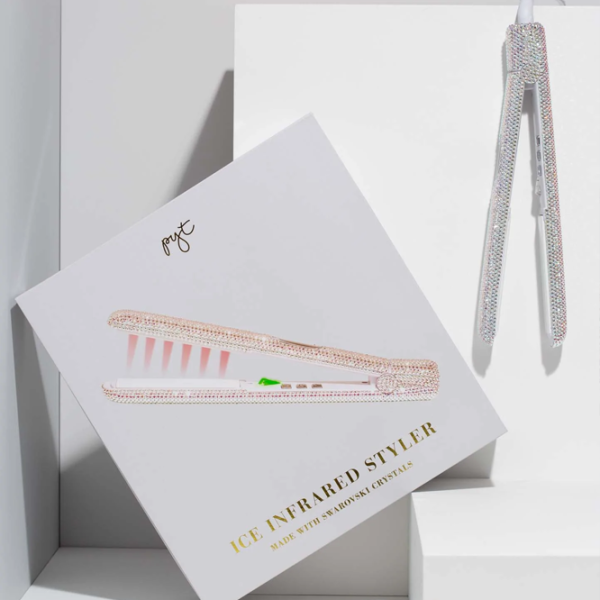 Placă de îndreptat părul PYT Swarovski 150 W/ Crystal White photo 5