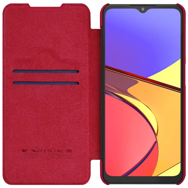 Husă pentru smartphone Samsung Galaxy A12 Nillkin/ Flip Cover/ Piele/ Red photo 4