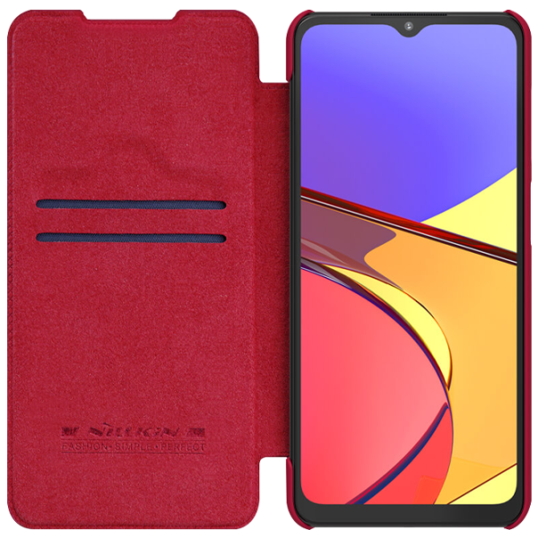 Husă pentru smartphone Samsung Galaxy A12 Nillkin/ Flip Cover/ Piele/ Red photo 4