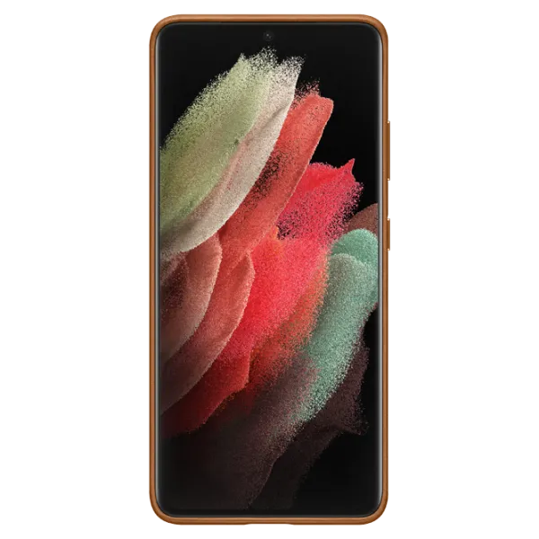 Чехол для смартфона Samsung Galaxy S21 Ultra Samsung/ Back/ Кожа/ Коричневый photo 2