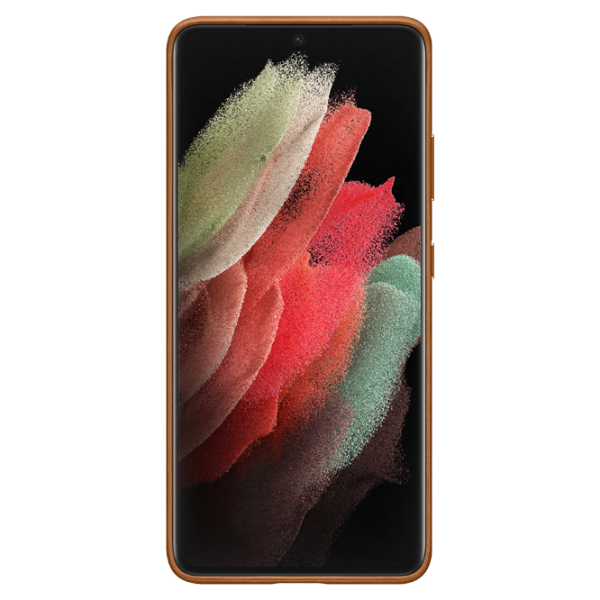 Чехол для смартфона Samsung Galaxy S21 Ultra Samsung/ Back/ Кожа/ Коричневый photo 2