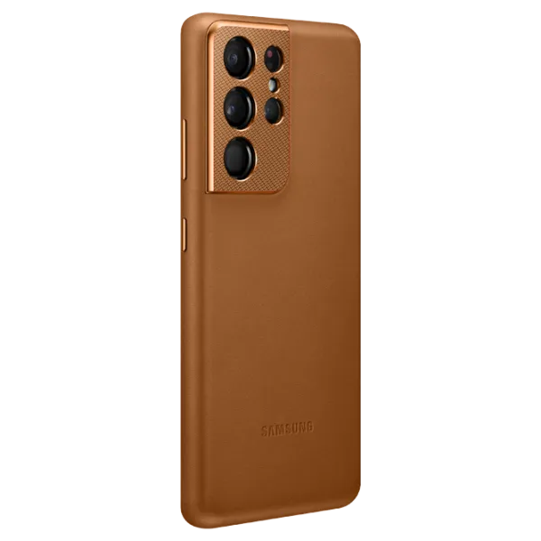 Чехол для смартфона Samsung Galaxy S21 Ultra Samsung/ Back/ Кожа/ Коричневый photo 3