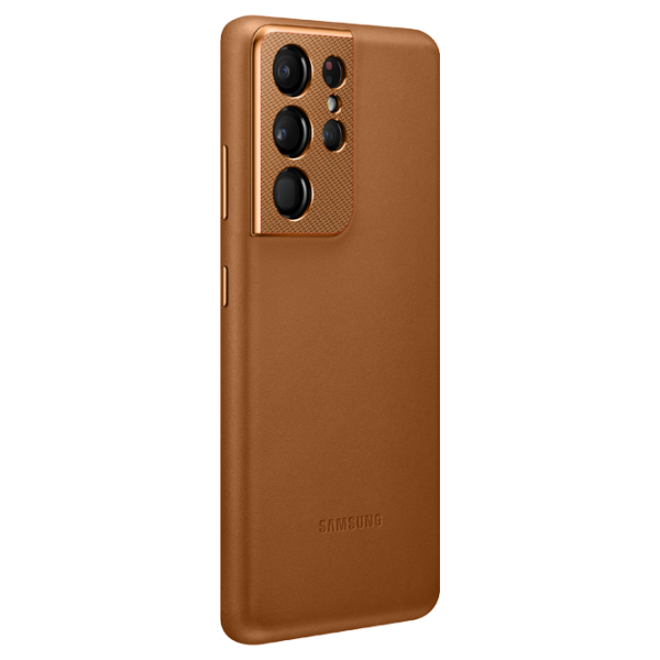 Чехол для смартфона Samsung Galaxy S21 Ultra Samsung/ Back/ Кожа/ Коричневый photo 3