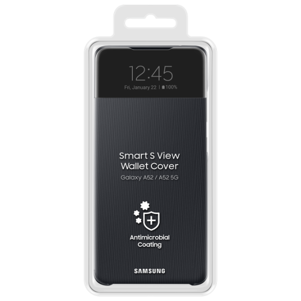 Чехол для смартфона Samsung Galaxy A52 Samsung/ Flip Cover View/ Poliuretan/ Policarbonat/ Черный photo 5