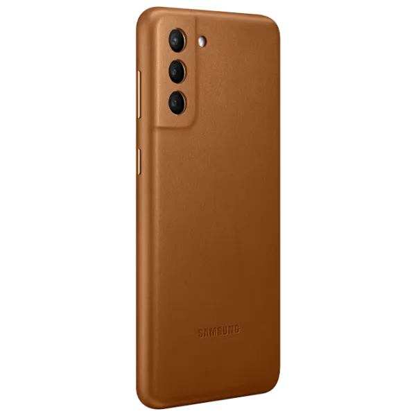 Husă pentru smartphone Samsung Galaxy S21+ Samsung/ Back/ Piele/ Brown photo 2