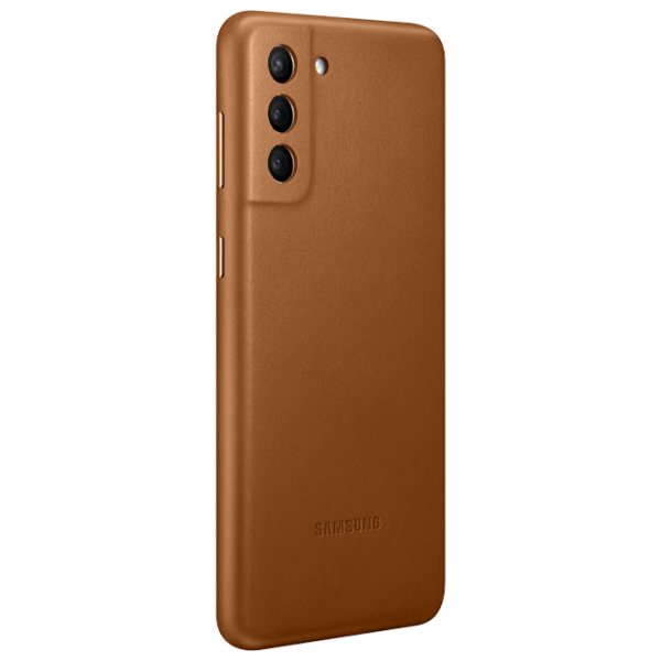Husă pentru smartphone Samsung Galaxy S21+ Samsung/ Back/ Piele/ Brown photo 2