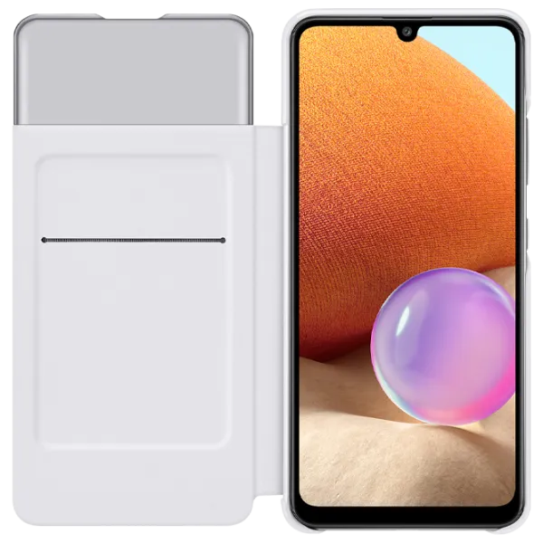 Husă pentru smartphone Samsung Galaxy A32 Samsung/ Flip Cover View/ Poliuretan/ Policarbonat/ White photo 3