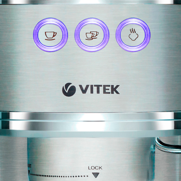 Кофеварка Vitek VT-1515 Рожковая/ 1 л/ Нержавеющая сталь photo 5