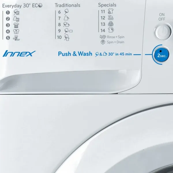 Mașină de spălat Indesit BWSE 61052 W UA 6 kg / 1000 rpm / White photo 5