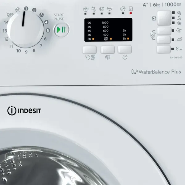 Mașină de spălat Indesit BWSE 61052 W UA 6 kg / 1000 rpm / White photo 6