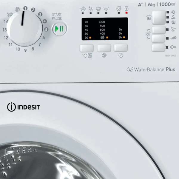 Mașină de spălat Indesit BWSE 61052 W UA 6 kg / 1000 rpm / White photo 6