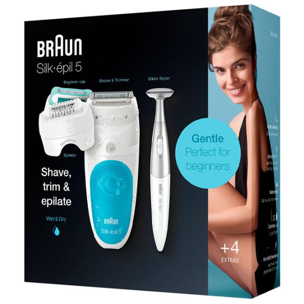 Эпилятор Braun SES5810 Сухая/ Влажная/ Синий Белый photo 5