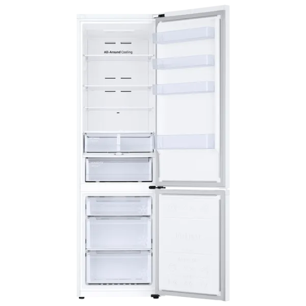 Frigider Samsung RB38T603FWW/UA cu congelator jos 385 / 203 cm / White photo 2
