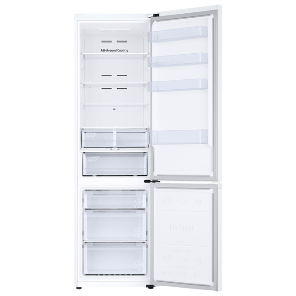 Frigider Samsung RB38T603FWW/UA cu congelator jos 385 / 203 cm / White photo 2
