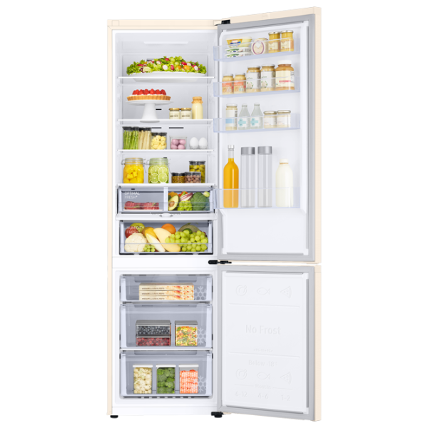 Frigider Samsung RB38T603FEL/UA cu congelator jos 385 l / 203 cm / Beige photo 7