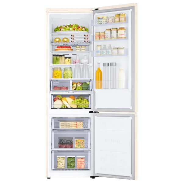 Frigider Samsung RB38T676FEL/UA cu congelator jos 385 l / 203 cm / Beige photo 6