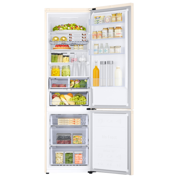 Frigider Samsung RB38T676FEL/UA cu congelator jos 385 l / 203 cm / Beige photo 6