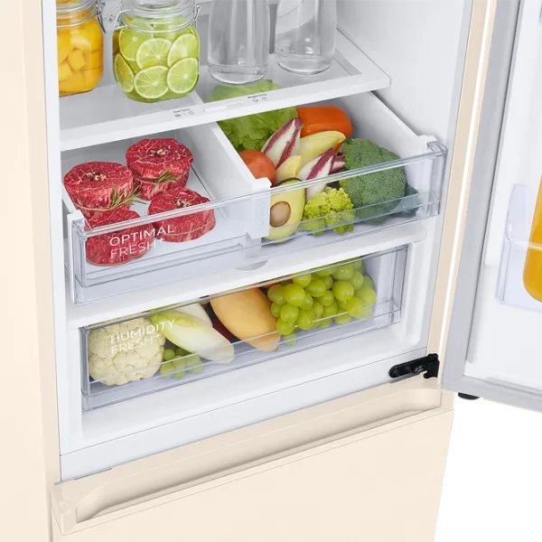 Frigider Samsung RB38T676FEL/UA cu congelator jos 385 l / 203 cm / Beige photo 7