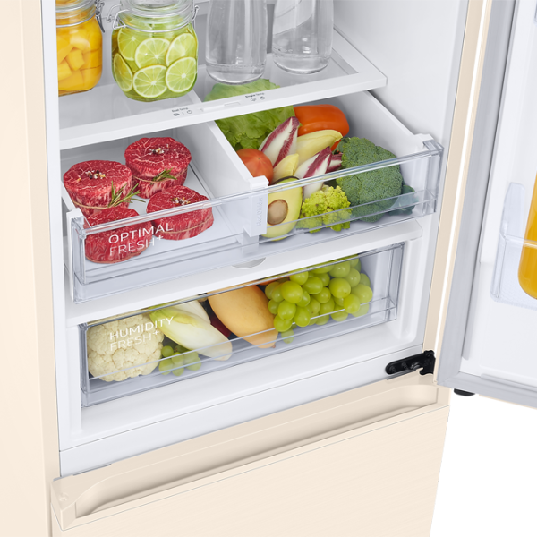 Frigider Samsung RB38T676FEL/UA cu congelator jos 385 l / 203 cm / Beige photo 7