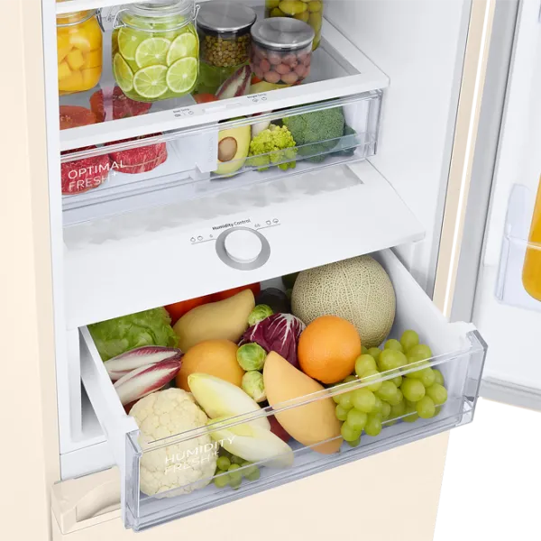 Frigider Samsung RB38T676FEL/UA cu congelator jos 385 l / 203 cm / Beige photo 8