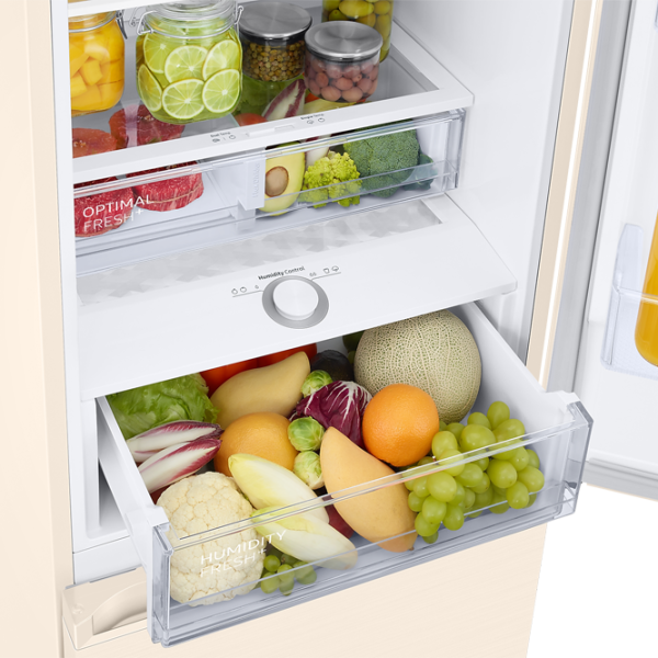 Frigider Samsung RB38T676FEL/UA cu congelator jos 385 l / 203 cm / Beige photo 8