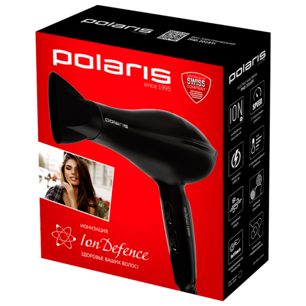 Фен Polaris PHD 2018Ti 1800 Вт / Черный photo 7