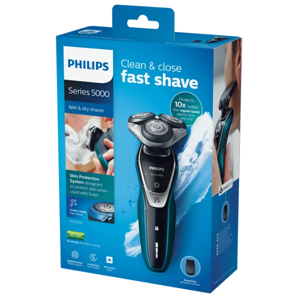 Aparat de ras electric Philips S5550/06 Black Blue  photo 4