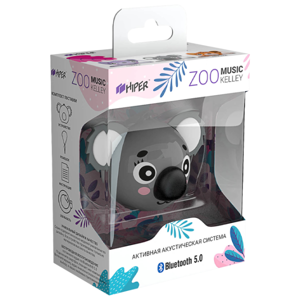 Boxă portabilă Hiper Zoo Music Kelly 3 W/ Gray photo 3