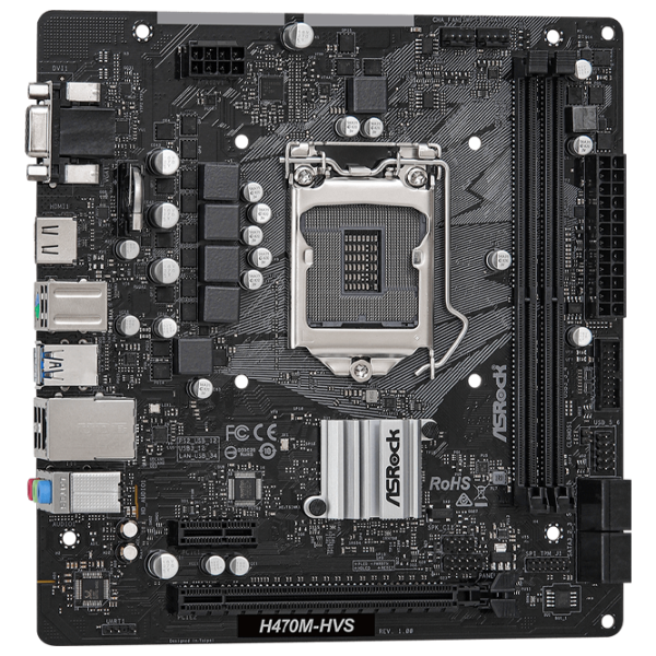 Материнская плата ASRock H470M-HVS mATX/ Intel H470 photo 3