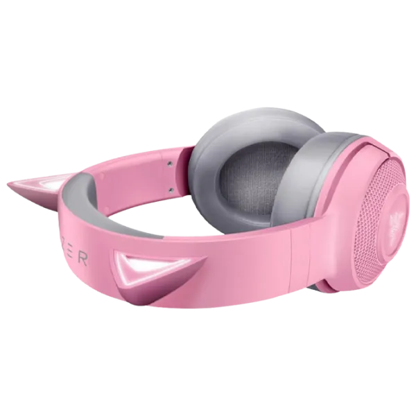 Căști Razer Kraken Quartz Kitty Edition BT White Pink Fără fir/ Personal photo 4