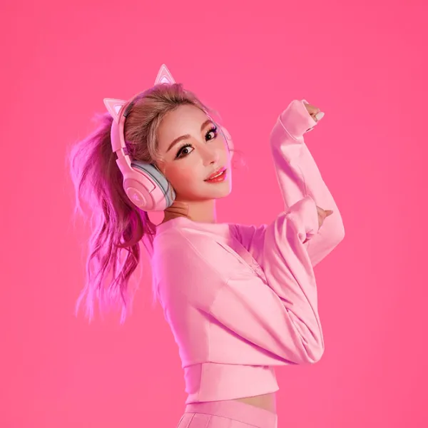Căști Razer Kraken Quartz Kitty Edition BT White Pink Fără fir/ Personal photo 6