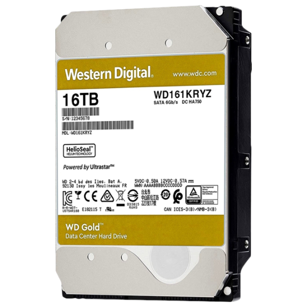 HDD Western Digital Gold Enterprise 16 TB WD161KRYZ/ Yellow photo 3