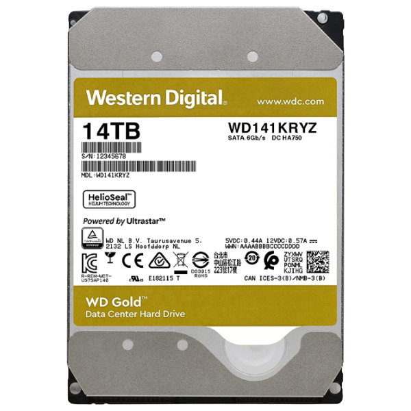 HDD Western Digital Gold Enterprise 14 TB WD141KRYZ/ Yellow photo 2