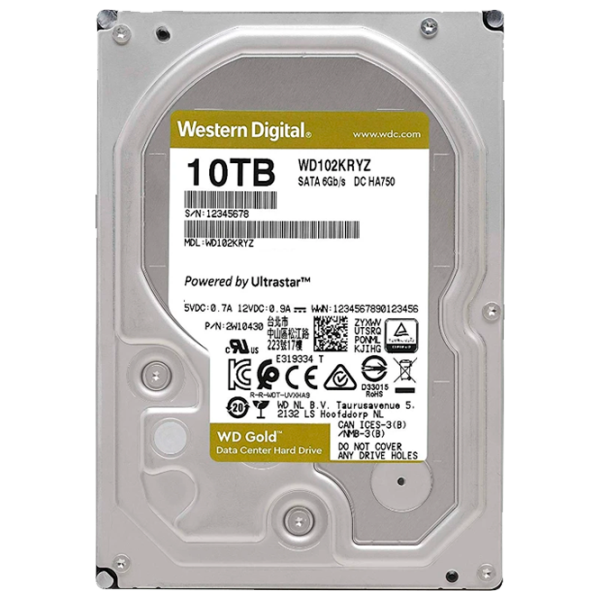 HDD Western Digital Gold Enterprise 10 TB WD102KRYZ/ Yellow photo 3