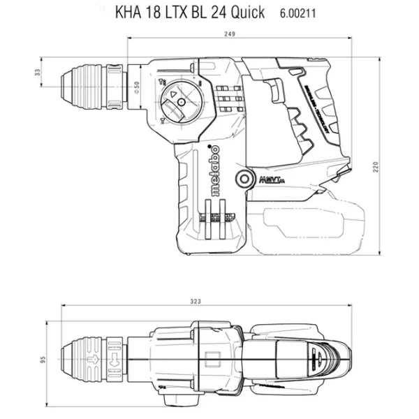 Перфоратор Metabo KHA 18 LTX BL 24 Q SE (600211840)  photo 4