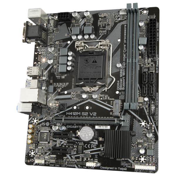 Placă de bază Gigabyte H410M S2 V2 1.0 mATX/ Intel H470 photo 2
