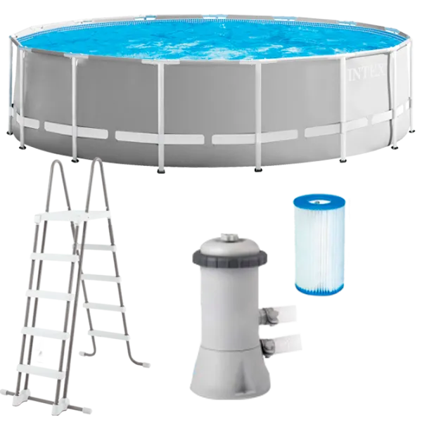 Piscină Intex 26726 16805 l/ Cu cadru/ Gray photo 2