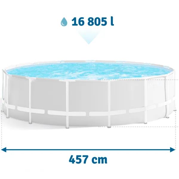 Piscină Intex 26726 16805 l/ Cu cadru/ Gray photo 3