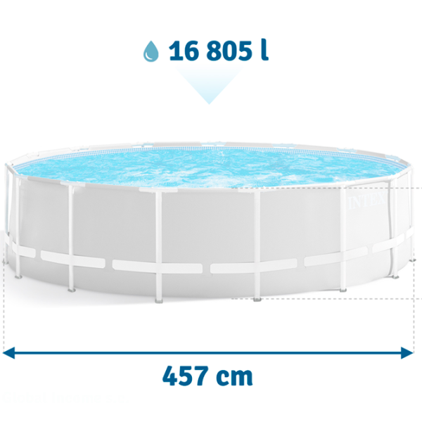 Piscină Intex 26726 16805 l/ Cu cadru/ Gray photo 3