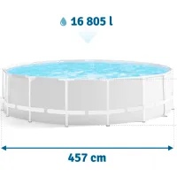 Piscină Intex 26726 16805 l/ Cu cadru/ Gray photo 3