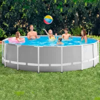 Piscină Intex 26726 16805 l/ Cu cadru/ Gray photo 4