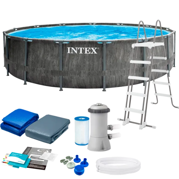 Бассейн Intex 26742 16805 л/ Каркасный/ Серый photo 2 Бассейн Intex 26742 16805 л/ Каркасный/ Серый photo 2