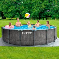 Piscină Intex 26742 16805 l/ Cu cadru/ Gray photo 3