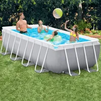 Piscină Intex 26788 6836 l/ Cu cadru/ Gray photo 2