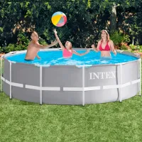 Piscină Intex 26716 8592 l/ Cu cadru/ Gray photo 5