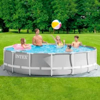 Piscină Intex 26724 14614 l/ Cu cadru/ Gray photo 6